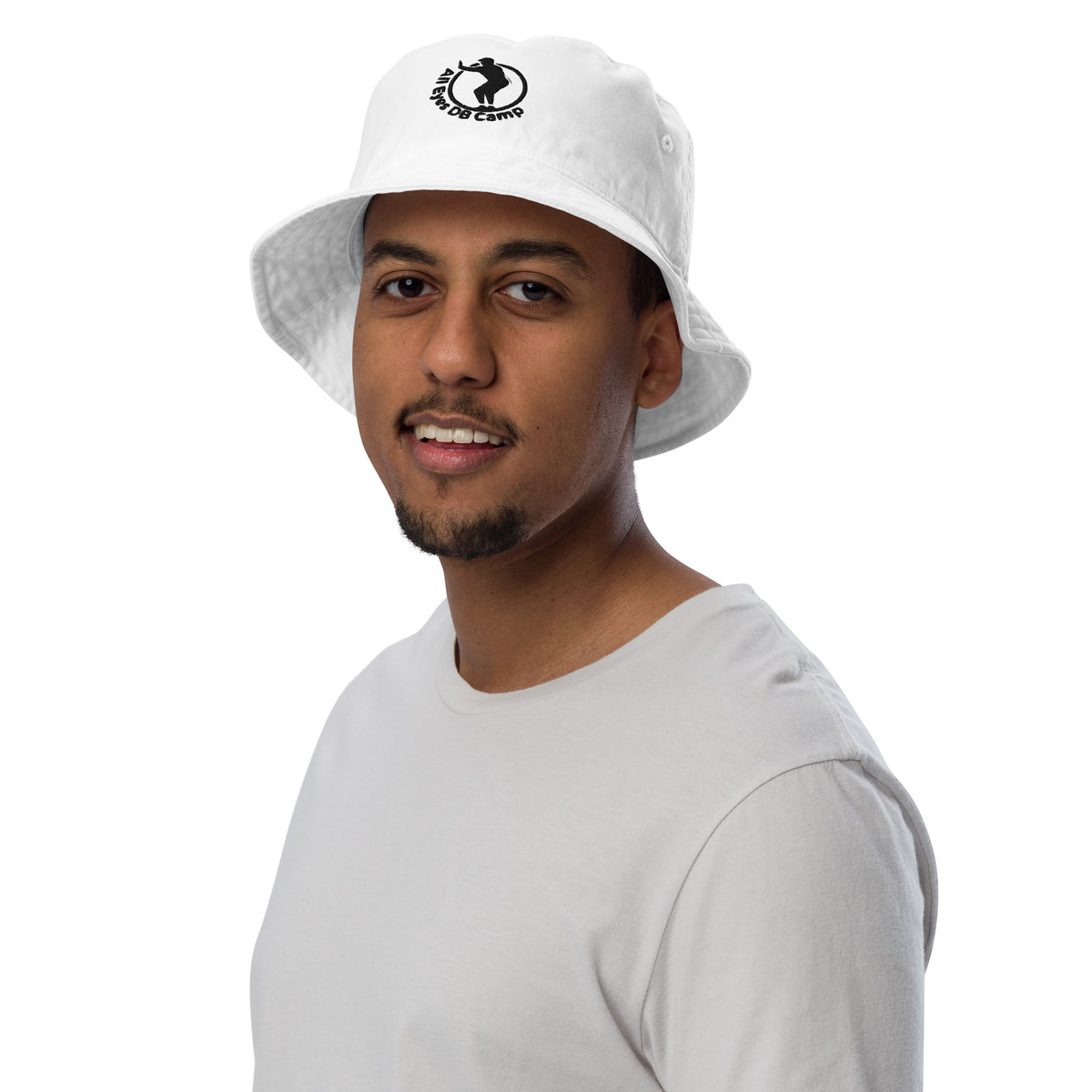 All Eyes DB CAMP bucket hat White